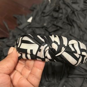 White & black headband